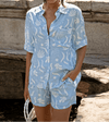 Twee - Delige Blauwe Set - ModeParisienne® Deliah | Twee - Delige Blauwe Set - S - Zarandi Amsterdam