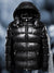 Men's Jacket - Pufferjack met capuchon | Ritssluiting aan de voorkant - Zwart - S - Zarandi Amsterdam