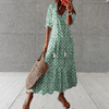 Casual Summer Wear - Raquel | Elegante boho jurk met flatterende pasvorm en mouwloos ontwerp - Groen - S - Zarandi Amsterdam