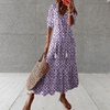 Casual Summer Wear - Raquel | Elegante boho jurk met flatterende pasvorm en mouwloos ontwerp - Paars - S - Zarandi Amsterdam