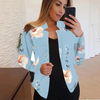 ModeParisienne® Talitha - Blazer da donna con arte di inchiostro e cera | Raffinato e artistico