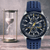 Horloges - Rendon | Luxe roestvrijstalen quartz horloge met multifunctionele kalender en waterbestendigheid - Blauw - Zarandi Amsterdam