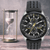 Horloges - Rendon | Luxe roestvrijstalen quartz horloge met multifunctionele kalender en waterbestendigheid - Zwart - Zarandi Amsterdam