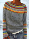 Retro-geïnspireerde pullover | Grijs 1