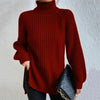 Sweaters - Rollkragenpullover | Relaxed Fit met Lange Mouwen - Rood - S - Zarandi Amsterdam