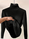 Sweaters - Ademend Rollkragenpullover | Hoge Kraag Stijl - Zwart - S - Zarandi Amsterdam