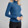 Sweaters - Elegante Rollkragenpullover | Lange Mouwen Casual - Denimblauw - Zarandi Amsterdam