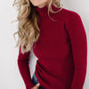 Sweaters - Elegante Rollkragenpullover | Lange Mouwen Casual - Wijnrood - Zarandi Amsterdam