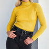 Sweaters - Elegante Rollkragenpullover | Lange Mouwen Casual - Geel - Zarandi Amsterdam