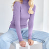 Sweaters - Elegante Rollkragenpullover | Lange Mouwen Casual - Paars - Zarandi Amsterdam