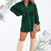 Damesjurken - Romper – Satijnen Jumpsuitjurk met Verstelbare Taille - Groen - S - Zarandi Amsterdam