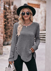 Ronde hals shirt met lange mouwen voor dames | Relaxte pasvorm 1