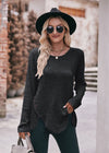 Ronde hals shirt met lange mouwen voor dames | Relaxte pasvorm 2