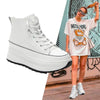 Skyrise Lederen Sneakers - Chunky Hoge Platform (7 cm/2,76 in) Dameschoenen