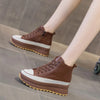 Skyrise Lederen Sneakers - Chunky Hoge Platform (7 cm/2,76 in) Dameschoenen