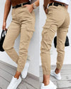 ModeParisienne® Solidad | Pantaloni Cargo con Stretch e Vita Alta per uno Stile Senza Sforzo