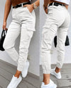ModeParisienne® Solidad | Pantaloni Cargo con Stretch e Vita Alta per uno Stile Senza Sforzo