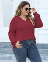 ModeParisienne® Zorina - Maglia a coste a manica lunga in taglie grandi