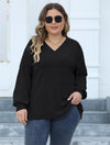 ModeParisienne® Zorina - Maglia a coste a manica lunga in taglie grandi