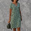 Damesjurken - Sabella | Elegante Maxi Jurk voor Dames met V - hals – Licht en Perfect voor de Zomer - Donker groen - S - Zarandi Amsterdam