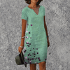 Damesjurken - Sabella | Elegante Maxi Jurk voor Dames met V - hals – Licht en Perfect voor de Zomer - Licht groen - S - Zarandi Amsterdam