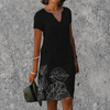 Damesjurken - Sabella | Elegante Maxi Jurk voor Dames met V - hals – Licht en Perfect voor de Zomer - Zwart - S - Zarandi Amsterdam