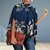 Blouses - Sandrea | Elegante avondblouse dames met lange mouwen, soepele stof en comfortabele pasvorm - Blauw - S - Zarandi Amsterdam