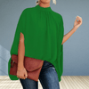 Blouses - Sandrea | Elegante avondblouse dames met lange mouwen, soepele stof en comfortabele pasvorm - Groen - S - Zarandi Amsterdam