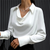 Satijnen shirt met lange mouwen voor dames | Lichtgewicht 3