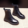 ModeParisienne® Louisa - Zwarte Leren Winterlaarzen