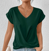 Lichtgewicht V - Hals Zomerse Blouse - ModeParisienne® Raelina | Lichtgewicht V - Hals Zomerse Blouse - Groen - S - Zarandi Amsterdam