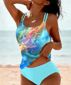 Tankini met Dubbele Band - ModeParisienne® Jayana | Tankini met Dubbele Band - Lichtblauw - S - Zarandi Amsterdam