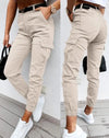 ModeParisienne® Solidad | Pantaloni Cargo con Stretch e Vita Alta per uno Stile Senza Sforzo
