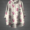 Blouses - Selema | Elegante blouse met bloemenprint van ademende bamboe en lange mouwen voor alle seizoenen - Grijs - S - Zarandi Amsterdam