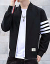 Argento - Giacca uniforme casual con collo alto e chiusura lampo continua