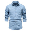 Slim Fit Overhemd met Lange Mouwen voor Heren | Klassieke Kraag 0