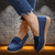 Dames schoenen - Slip - on Leren Loafers met Ademend Ontwerp voor Dagelijks Gebruik - Blauw - 36 - Zarandi Amsterdam