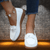 Dames schoenen - Slip - on Leren Loafers met Ademend Ontwerp voor Dagelijks Gebruik - Wit - 36 - Zarandi Amsterdam