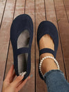 Women's Shoes - Opschuifbaar damesschoenen met gedempte binnenzool en niet - slipzool - Marineblauw - 35 - Zarandi Amsterdam
