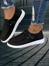 Women's Shoes - Slip - on zomerschoenen, lichtgewicht en comfortabel vlak ontwerp - Zwart - 36 - Zarandi Amsterdam