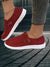 Women's Shoes - Slip - on zomerschoenen, lichtgewicht en comfortabel vlak ontwerp - Rood - 36 - Zarandi Amsterdam