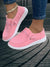 Women's Shoes - Slip - on zomerschoenen, lichtgewicht en comfortabel vlak ontwerp - Roze - 36 - Zarandi Amsterdam