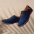 Men's Shoes - Stijlvolle Heren Schoenen – Ergonomisch Comfort en Vetersluiting - Blauw - 38 - Zarandi Amsterdam