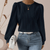 Damesblouses - Stijlvolle Top - Elegante Blouse met Ronde Hals voor Elke Gelegenheid - Donkerblauw - S - Zarandi Amsterdam