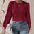 Damesblouses - Stijlvolle Top - Elegante Blouse met Ronde Hals voor Elke Gelegenheid - Rood - S - Zarandi Amsterdam
