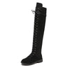 Women's Winter Boots - Overknee Laarzen met Veters in Zwart – Perfect voor Modieuze Outfits - Khaki - 35 - Zarandi Amsterdam