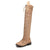 Women's Winter Boots - Overknee Laarzen met Veters in Zwart – Perfect voor Modieuze Outfits - Khaki - 35 - Zarandi Amsterdam