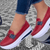 Dames schoenen - Stijlvolle casual schoenen – ademend en ontworpen voor dagelijks comfort - Rood - 36 - Zarandi Amsterdam