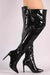 Women's Winter Boots - Modieuze dames overknee laarzen met rits en slanke spitse neus - Zwart - 35 - Zarandi Amsterdam