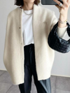 Strickjacke voor Vrouwen | Luxe, Normale Pasvorm | Creme wit